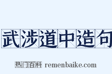 武涉道中造句是什么意思的图片